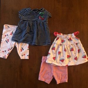 2 baby girl 6 mos. Carter’s summer outfits.